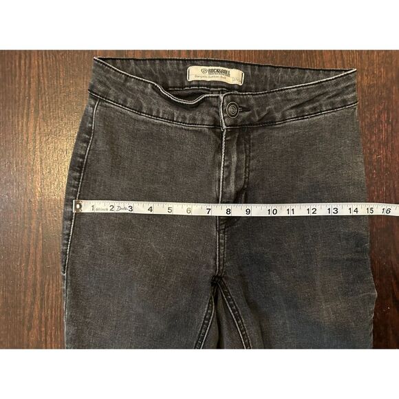 Rock and Roll Denim Black Flare Jeans Size 27x32 - Picture 8 of 11